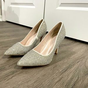 De Blossom Sparkly Rhinestone high heels